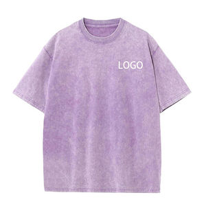 T-shirt pour homme en coton premium à grammage lourd, effet délavé à l'acide, coupe oversize, style streetwear vintage - Product Image 6