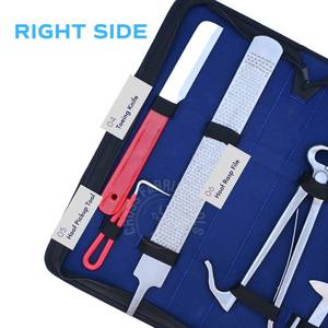 Kit d'outils professionnels pour ferrage de chevaux avec coupe-ongles pour poulets de ferme, couteau à ongles facile à ouvrir, couteau à ongles courbé, râpe à ongles, pince à ongles - Product Image 4