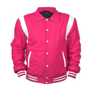Chaqueta Varsity Personalizada para Hombre, 100% Lana, de Alta Calidad, con Bordado Universitario de Béisbol, Estilo Urbano, con Patrón de Letras - Product Image 1