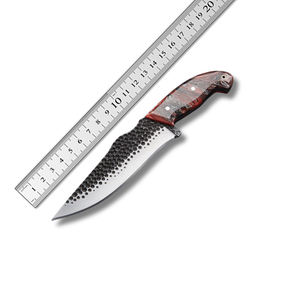 Cuchillo de Caza de Acero de Damasco Hecho a Mano, Espiga Completa, Funda de Cuero, OEM Personalizable, Envío Directo, Grado Industrial - Product Image 5