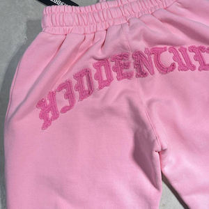 <b>Pink</b> Women's Hooded <b>Tracksuit</b> Set Full Sleeve Zipper Sweatshirt and Jogger Pants with Embroidery Logo Y2K Style Autumn Wear - Product Image 3