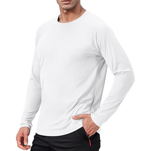 T-shirt de sport à manches longues pour homme, léger, à séchage rapide, protection solaire, idéal pour la course et les activités de plein air, vente en gros - Product Image 1