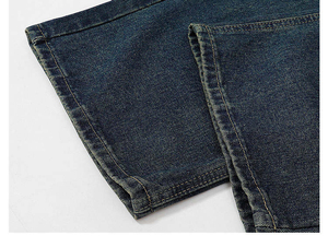 Wholesale Custom Straight Denim 100% Cotton Breathable Winter <b>Mens</b> Casual Jeans Vintage Dark Wash Heavyweight Durable Workwear - Product Image 6