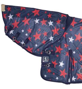 Alfombra de caballo de malla combinada portátil de Grado Superior 100% con forro de nailon con estampado de estrellas hecho en La India - Product Image 5