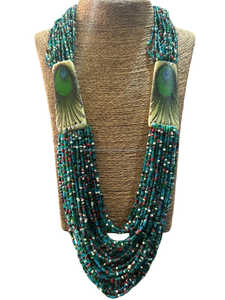Hot Selling Seed Beaded <b>Peacock</b> Design Necklace Vintage <b>Jewelry</b> by Rawat Handicrafts - Product Image 5
