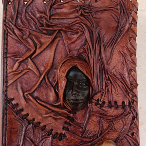 Handmade Pure Leather Writing Journal With Handcrafted <b>Work</b> Leather Notebook Wholesale Bulk Supplier Manufacturer Exporter India - Product Image 4