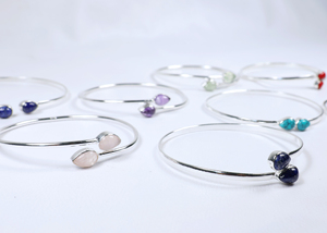 Wholesale Multi-Gemstone Spiral Bangle <b>Bracelet</b> 925 Sterling <b>Silver</b> Plated Adjustable Wrap <b>Cuff</b> Jewelry for Women - Product Image 6