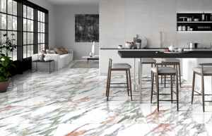 Carreaux muraux en céramique au design irisé moderne 600x1200mm, revêtement décoratif émaillé pour murs d'appartements haut de gamme et de halls d'entrée - Product Image 2