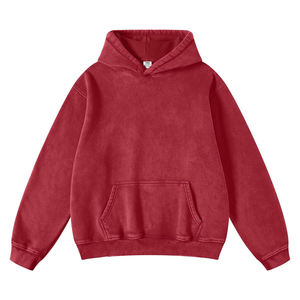Sudaderas con Capucha para Hombre, 100% Algodón Orgánico, Corte Regular, Estilo Vintage, Lavado Ácido, Impresión Digital, con Logotipo Personalizado OEM - Product Image 1