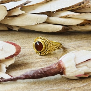 New Arrival Carnelian <b>Ring</b> Boho Floral Brass Women’s Jewelry 18k Gold Plated Vintage <b>Dainty</b> <b>Ring</b> Statement Ornate Wholesale <b>Ring</b> - Product Image 5