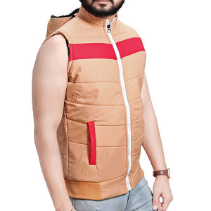 Gilet matelassé sans manches pour homme, personnalisé avec logo, en polyester respirant et léger, style classique pour l'extérieur, col montant - Product Image 2