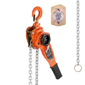 Heavy Duty Manual Lever Chain <b>Hoist</b> 1T 2200LBS Capacity 10FT Lift G80 Alloy Steel Chain Dual Pawl Mechanical Come Along - Product Image 1