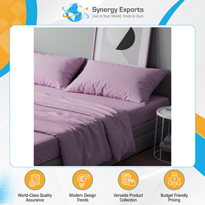 Exhibiting Highest Standard Superior Quality Long Service Life 135 GSM <b>4</b> Pcs Polyester Bedsheet Set from India Origin - Product Image 5