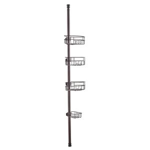 39\" 125\" High Multi-Functional <b>Shower</b> Corner Caddy Strong Tension Pole Rust-Resistant Load Bearing <b>Tray</b> <b>Shower</b> Room Accessory - Product Image 6
