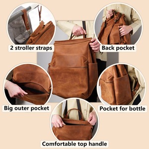 Mochila de cuero de estilo nuevo y personalizado para mujer, diseño cómodo, informal, impermeable, de secado rápido. - Product Image 3