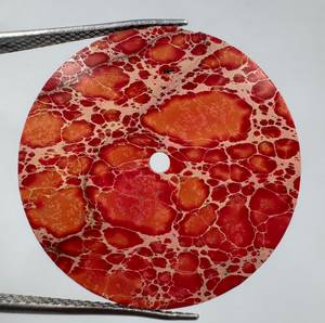 Esfera de Reloj A K Gems de Jaspe Sedimentario del Mar Rojo, 28.50mm, Pulida por un Lado, Modelo ETH-10166, Hecha en Rajasthan - Product Image 1