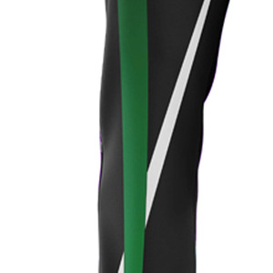 Pantalon de survêtement pour homme noir, vert et blanc à rayures latérales, taille élastique, décontracté, respirant, en polyester tricoté, idéal pour l'automne - Product Image 4