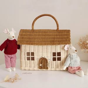 Cesta decorativa de mimbre para juguetes infantiles y organizador, cestas de almacenamiento de buena calidad - Product Image 5