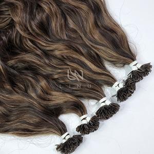 Haute qualité 100% kératine vietnamienne pointe plate Extensions de cheveux blonds vague profonde lâche et vague naturelle luxe prix de gros - Product Image 3