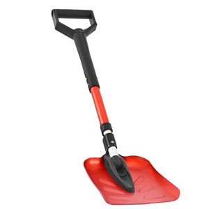 Pala para nieve plegable de 9 secciones de aleación de aluminio ligera con mango en D, ajustable de 36 a 40 cm, para limpieza de caminos y eliminación de nieve - Product Image 4