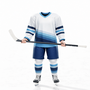 Tenue d'entraînement de hockey sur glace personnalisée, maillot d'équipe de hockey professionnel, uniforme d'entraînement athlétique, vêtements de sport respirants, design sportif - Product Image 4