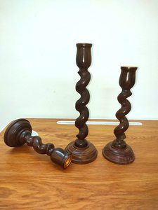 Style Wooden <b>Candle</b> Stand | Unique Pillar <b>Taper</b> Candlestick Holder Handmade Custom Printing Home Table Centerpiece Living Room - Product Image 4