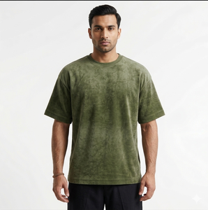 T-shirts unisexes surdimensionnés en coton 100% lourd (280 g/m²) pour streetwear, personnalisables, vierges, teints, respirants, vente en gros - Product Image 5