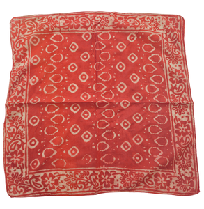 Handmade Block Printed Floral & Colorful Pattern 53x53cm Cotton Bandana <b>Scarf</b> for Women-Spring/Summer Use - Product Image 3