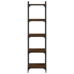 Grande bibliothèque en bois d'ingénierie chêne brun avec pieds réglables et structure métallique - Product Image 4