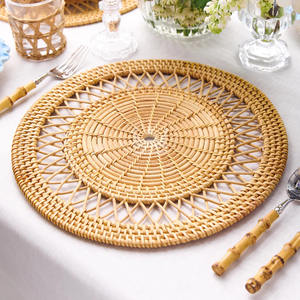 Manteles Individuales de Ratán Natural al por Mayor, Forma Personalizada, Hechos a Mano, Rústicos, Bohemios, Reutilizables, Ecológicos, Elegantes, para Comedor y Hostelería - Product Image 3