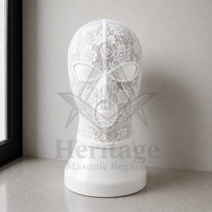 HMR Premium Floral Lace Full Face Balaclava Mask – Breathable Mesh <b>Hood</b> for Fashion, Cosplay, Clubwear, <b>Bondage</b> & Fetish Styling - Product Image 1