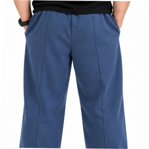 Pantalon décontracté pour homme, couleur unie, coupe ample, taille à cordon de serrage, avec poches latérales - Product Image 4