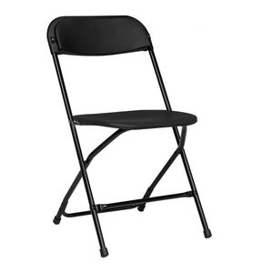 Set di 6 Sedie Pieghevoli da Giardino Nere Classiche in Plastica Stampata a Iniezione Design Classico - Product Image 2