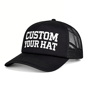 Custom Trucker Hats Bulk Mesh Snapback Caps With Leather <b>Patch</b> Logo 5 Panel Foam Trucker Cap Wholesale Headwear For UK EU Buyers - Product Image 1