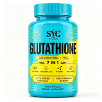 Capsules OEM de Glutathion, Resvératrol et NAC pour l'éclaircissement de la peau et la détoxification du foie chez l'adulte, marque privée, vente en gros en vrac