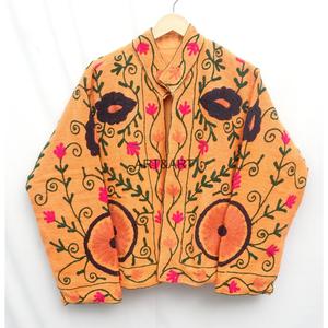 Chaqueta Bordada a Mano con Diseño Personalizado TNT Suzani para Mujer, Estilo Étnico Bohemio, Proveedor Mayorista de Chaquetas de Algodón - Product Image 1