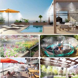 Pulvérisateur électrique pré-assemblé de 20 à 60 pieds Système de brumisation <span class=keywords><strong>pour</strong></span> jardin, <span class=keywords><strong>terrasse</strong></span>, <span class=keywords><strong>terrasse</strong></span>, micro-pompe automatique <span class=keywords><strong>pour</strong></span> arrosage et humidification - Product Image 6