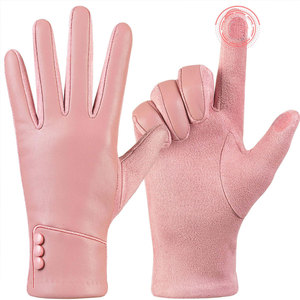 Guantes de Cuero Suave de Alta Calidad con Diseño Personalizado, Transpirables, Ecológicos, Casuales, para las Cuatro Estaciones, para Hombre y Mujer, Venta al Por Mayor - Product Image 1
