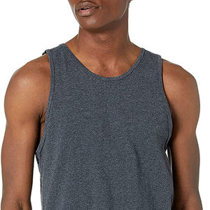Débardeur de sport pour homme personnalisé OEM en gros – Gilet de gym tricoté respirant, écologique, séchage rapide, polyester-coton - Product Image 1