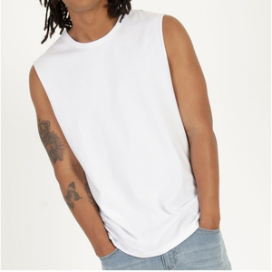 High Quality Breathable Men's Gym Vest Spandex Bamboo Fiber Cotton Tank <b>Tops</b> Pakistan Knitted Printed for Online Sale - Product Image 6