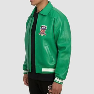 Chaqueta de Cuero Avirex para Hombre, Edición High Street, Cuello Camisero, Colección de Invierno de Alta Calidad, Parte Delantera Impermeable y Transpirable - Product Image 6