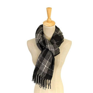 Chal de Punto Personalizado de Moda para Mujer, Bufanda Larga de Lana Merino con Diseño de Pata de Gallo para Primavera - Product Image 5