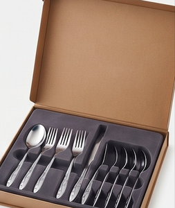 Ensemble de couverts élégants en acier inoxydable avec finition miroir, passe au lave-vaisselle, vaisselle de mariage, ensemble de 4 couverts - Product Image 6
