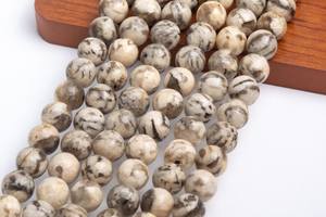 Cuentas sueltas redondas de feldespato marrón vainilla natural de grado gemológico para la fabricación de joyas, pulseras, collares y manualidades DIY. - Product Image 3