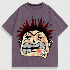 T-shirt graphique oversize à épaules tombantes pour homme, coupe carrée, en coton respirant, à manches courtes, décontracté pour le quotidien - Product Image 6