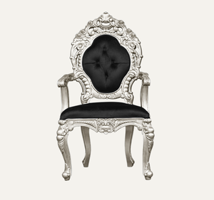 Fauteuil classique de luxe fait main en bois d'acajou blanc durable pour salon, idéal pour appartement et hôtel - Product Image 1