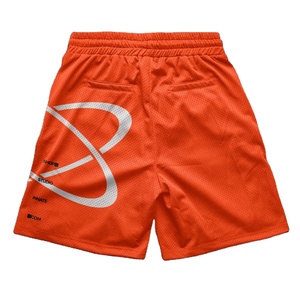 Shorts de sport personnalisés 2026 avec votre propre design, en maille orange, sublimation, double couche, entrejambe de 5 pouces, pour hommes - Product Image 2