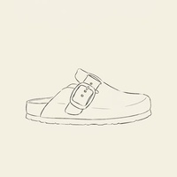 Sabots en daim de vache personnalisés OEM ODM avec semelle en liège, mules fermées à enfiler, pantoufles à boucle réglable, chaussures plates pour femmes et hommes