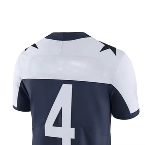 Nouveau style 2026 – Maillots de football américain pour hommes – Vente directe usine – Maillot à manches courtes col en V 100 % polyester - Product Image 6