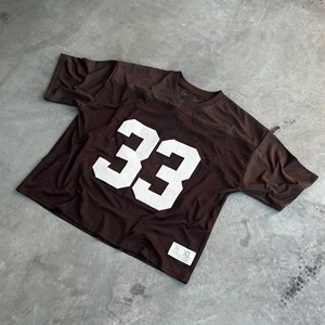 Camiseta de Fútbol Americano Verde para Hombre, Número 33, Cuello en V, Manga Corta, Malla Transpirable, Corte Regular, Talla XL para Adulto - Product Image 5